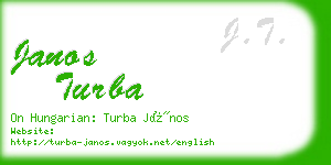 janos turba business card